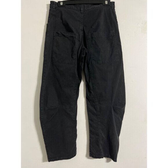 NILI LOTAN Shon Barrrel Black Wash Utility Pants With Front Patch Pockets size 0 - Picture 3 of 13